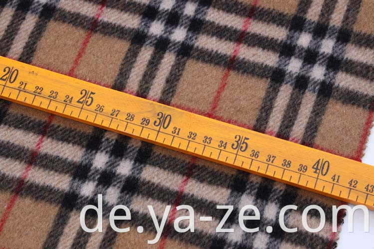 Gewebte Wollwolle Check Tweed Plaid Fleece Winter Wollstoff für Mantelanzug Blazer Material Winter Wollstoff Stoff Tuch